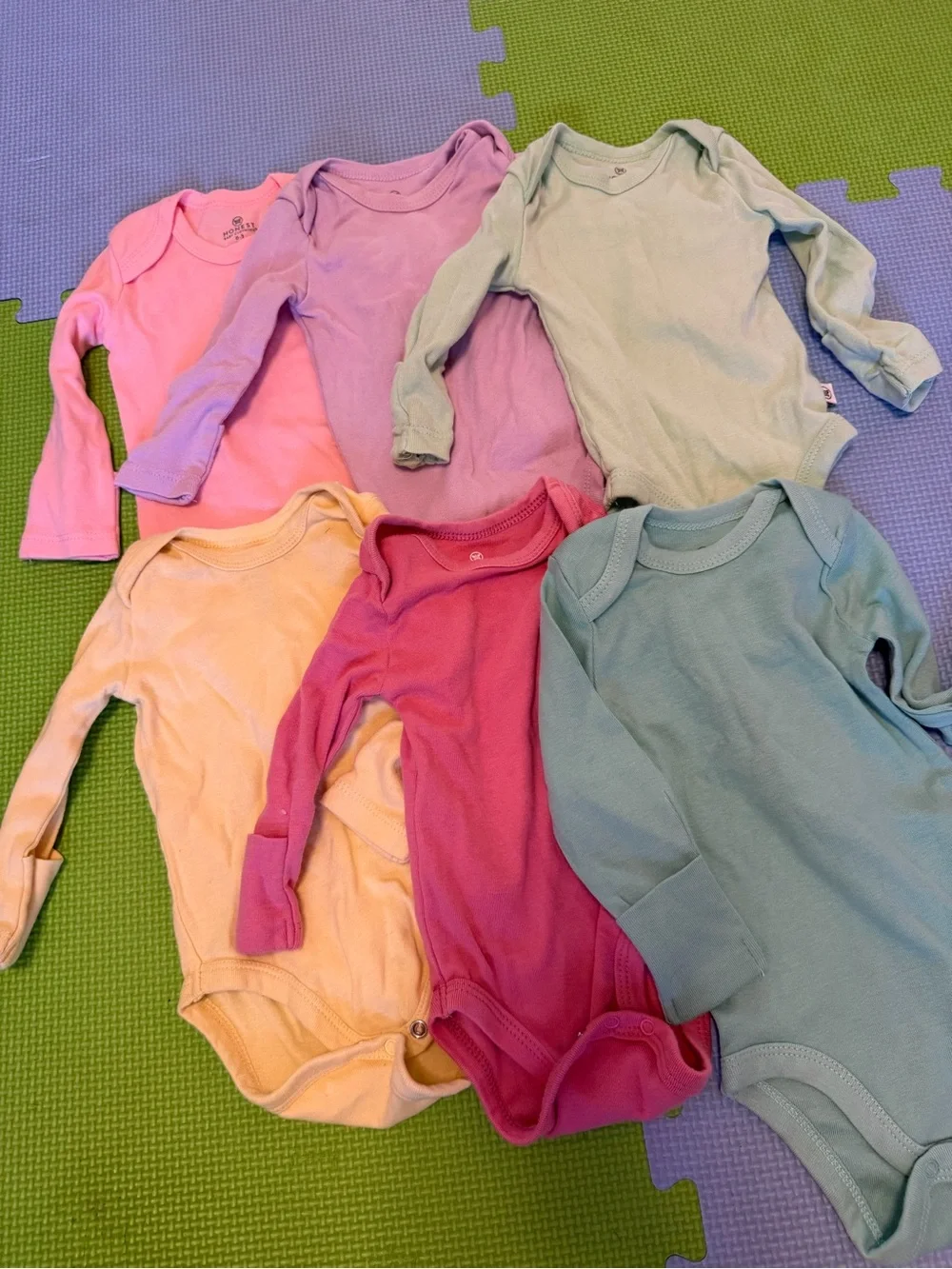 Honest baby colorful hat and onesie bundle
